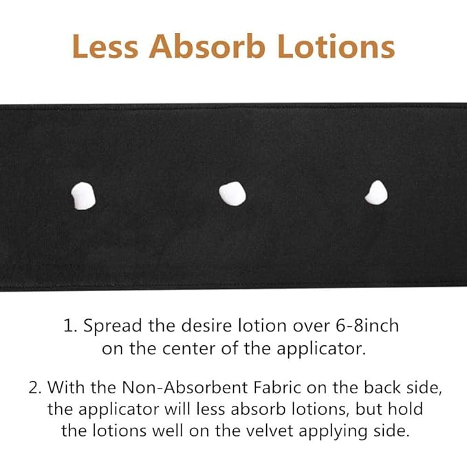 Double-Side Used Self Tanner Back Applicator, Non-Absorbent Lotion Applicator for Back Streak-Free Natural Back Tanning Applicator for Self-Tanning Lotion, Mousse, Cream