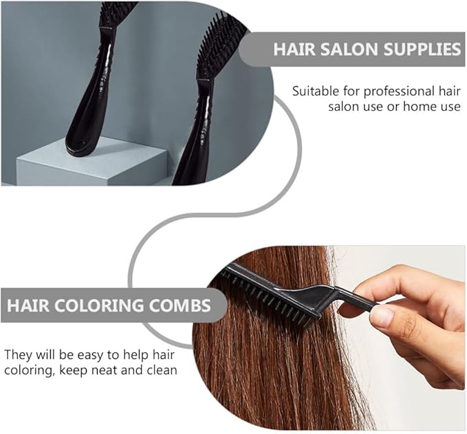 FRCOLOR Hair Dyeing Comb for Even Application Hair Dye Comb and Highlighting Brush Salon and Home Use Dyeing Tinting Tool 0.98 Inch Compact Size