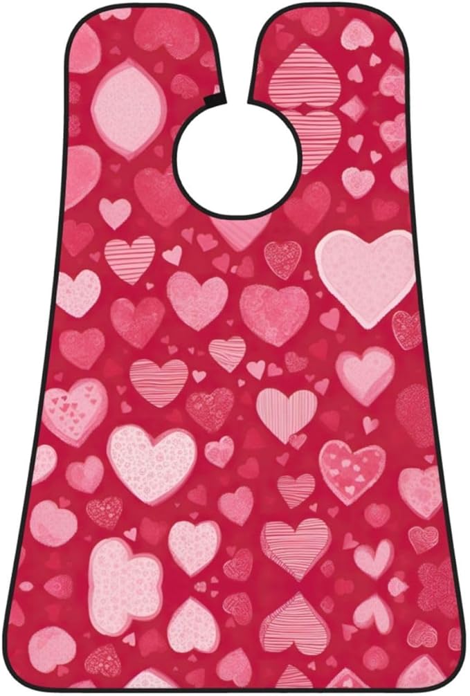 Valentine Day Print Beard Bib Apron For Men, Beard Hair Catcher For Men Shaving Trimming,Beard Cape Cloth