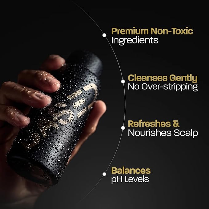 BASED Shower Duo Shampoo & Conditioner Bundle with Peppermint Oil & Coconut Oil, Cleansing Shampoo & Hydrating Conditioner for Men, No Sulfates, Silicones, Parabens or Phthalates, 12 fl oz (Pack of 2)