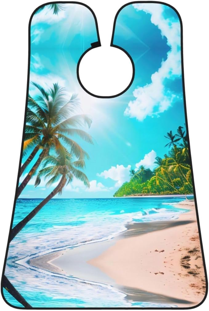 Underwater Scenery Print Beard Bib Shaving Apron, Beard Hair Trimming Cape Gift For Dad