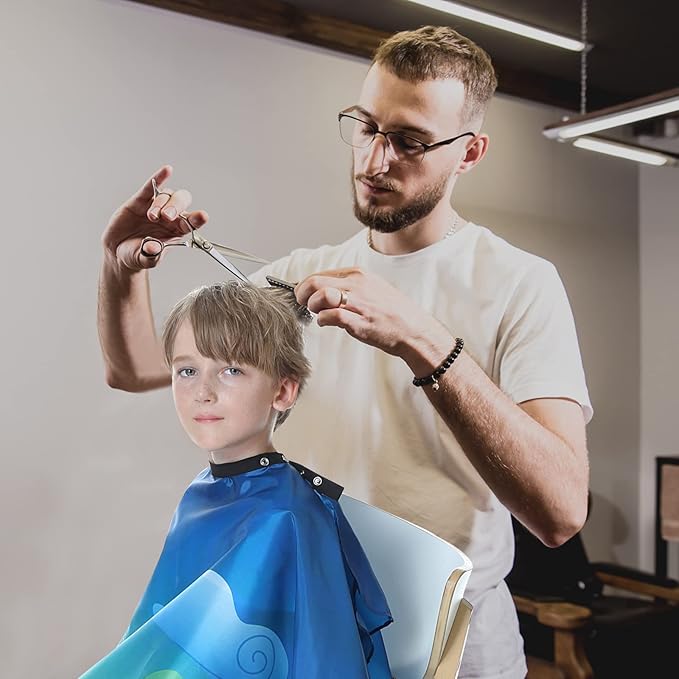 Kids Barber Cape - Professional Hair Cutting Cape,Salon Capes for Hair Stylist Shampoo Haircut Cape Barber Supplies