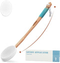 Lotion Applicator for Back and Feet with 2 Replaceable Pads, 17" Back Lotion Applicator for Women, Elderly Apply to Lotion, Suncreen, Cream Medicine, White