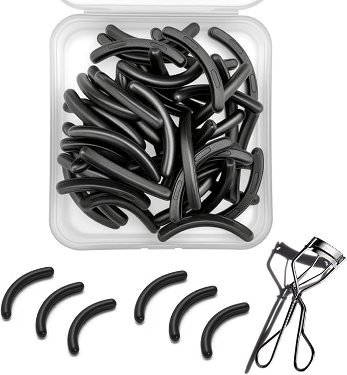 Compatible with Shiseido Eyelash Curler Refill Pads,30Pack Silicone Eye Lash CurlerRefills Fit for Shiseido Eyelash Curler,Black.