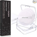3Pcs Setting Powder Puff, 2.36 Inch Face Puff, Loose Soft Velour Body Powder Puff and Cases, White