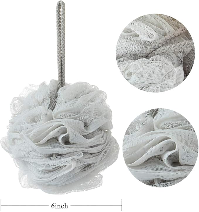 Bath Sponges, Shower Loofah for Body Exfoliation(1 pcs, Gray)