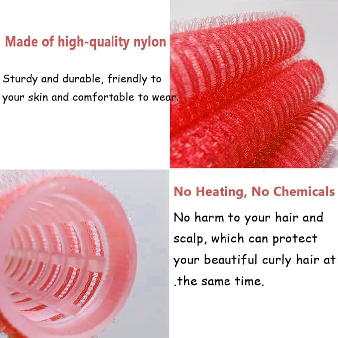 ZMD 18Pcs Self Grip Small Hair Curlers Rollers, Plastic Hair Curlers Heatless Salon Hairdressing Curlers DIY Curly Hair Accessories for Women Girls Short Medium Hair (0.8 x 2.4 Inch)