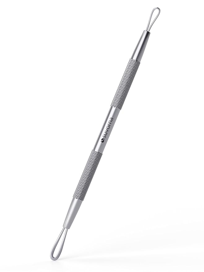 Suvorna White Head Remover for Face, Pimple Extractor, Pimple Popper, Whitehead Remover for Face, Comedone Extractor Tool, Pimple Extractor Tool, Pimple Popper Tool.