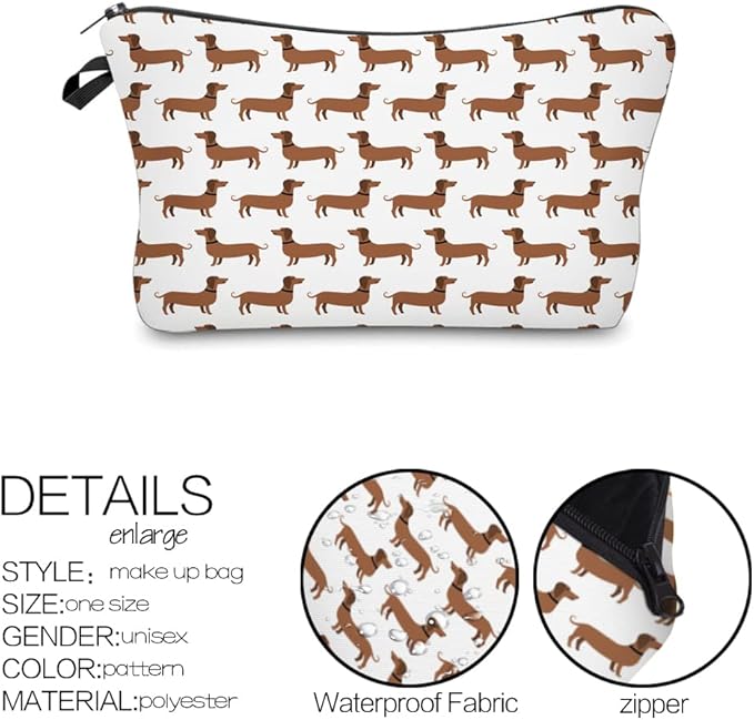 Deanfun Cosmetic Bag for Purse, Waterproof Makeup Bags Roomy Toiletry Pouch Travel Accessories Gifts (55729)