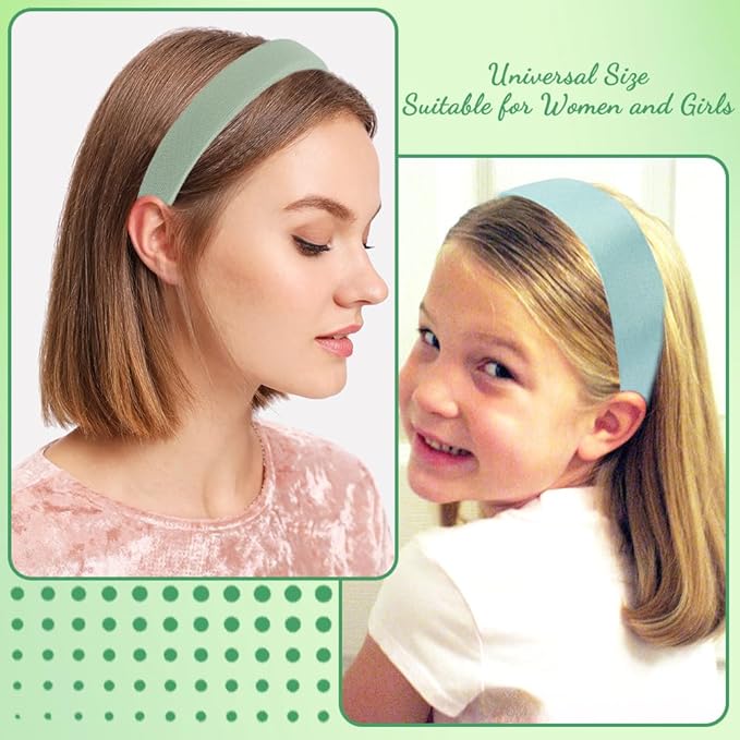 AHONEY 7 Pack Turquoise Headbands for Girls Women Headbands Trendy Non Slip Hairbands Cute Hair Accessories Multi-style Headband Pack Diademas Para Mujer