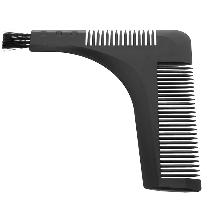 Beard Shaper Template Comb 15-20cm Black Beard Guide Shaping Tool for Men’s Grooming and Trimming