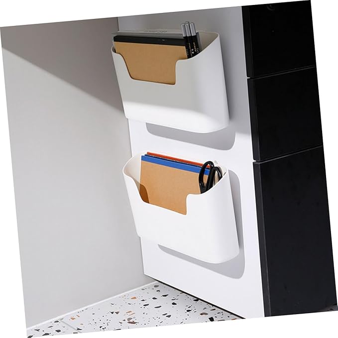 PRETYZOOM Multi-Function Hanging Storage Box for Kitchen and Bathroom Adhesive Wall-Mounted Organizer Refrigerator Side Shelf Space-Saving Container for Sundries and Cosmetics