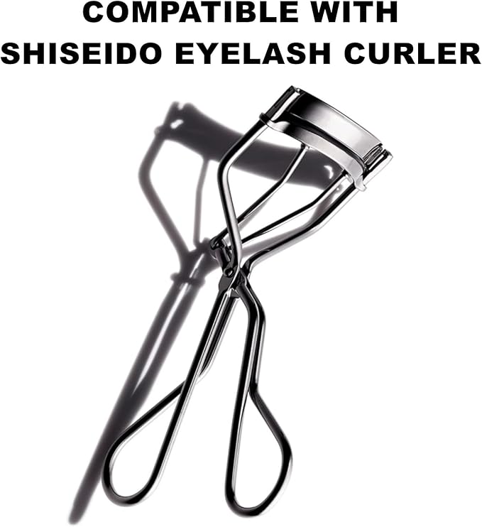 100Pack Compatible with Shiseido Eyelash Curler Refill Pads,High Elasticity Silicone Refill Pads Compatible with Shiseido Eyelash Curler,Gentle & Safe on Lashes,Black.