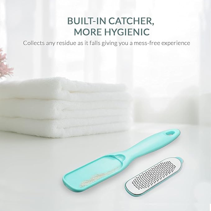 Callus & Dead Skin Remover – Dual-Sided - for Wet & Dry Exfoliation: Scrub, File & Rasp for Smooth Feet - Pedicure Tool - Foot File Callus Remover Tool - Pedicure Kit