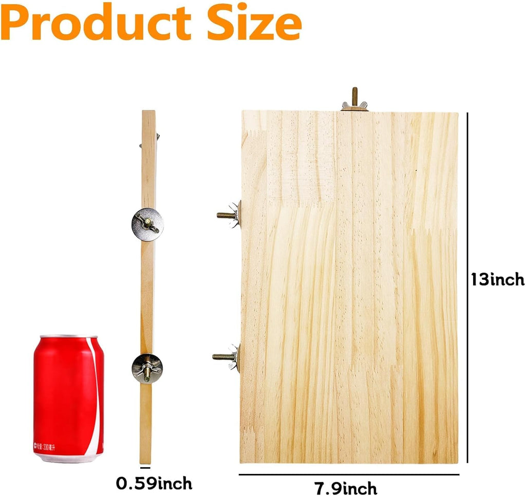 Chinchilla Wooden Platform Ledge 13 × 8 ’’ Bird Perch Stand Shelf 2PCS Large Platform for Ferret Rabbit Guinea Pig Conure Hamster Parrot Macaw Cockatiel