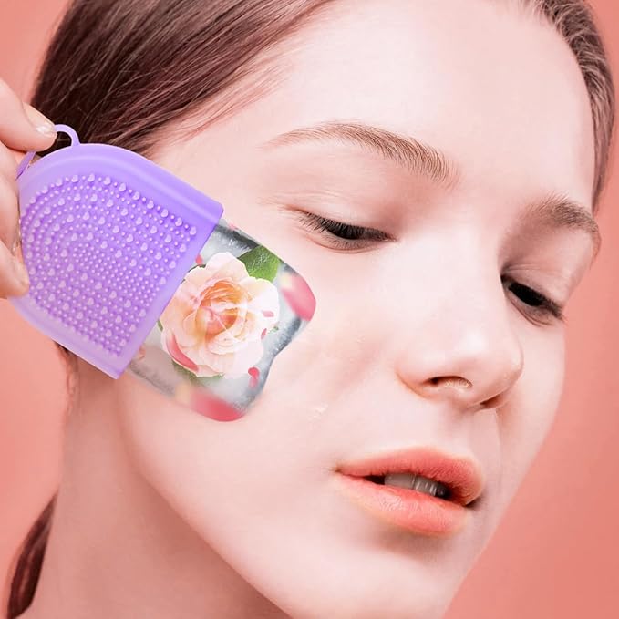 Baluue Ice Roller Mold Skin Ice Roller Face Massage 5.11 Inch Facial Beauty Tool for Puffiness Reduction Pain Relief and Soothing Cooling Therapy at Home or Travel