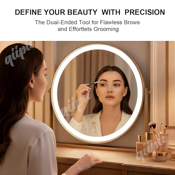 3PCS - 1 Eyelash Separator Comb+ 1 Double-Ended Angled Eyebrow Spoolie Brush + 1 3-Head Eyelash Brush Shaper Comb, Professional Makeup Grooming Brush w different Brushes for Shaping Brow Lashes