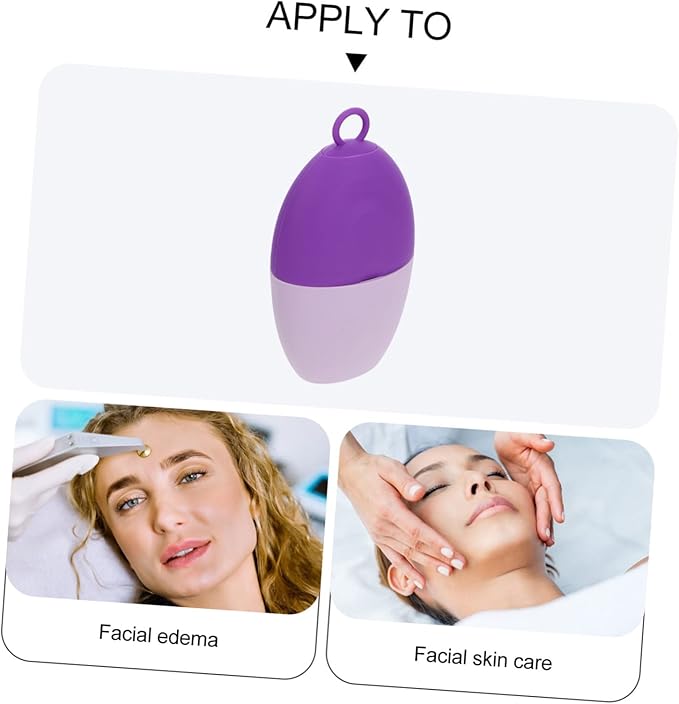 balacoo 3pcs Ice Facial Roller Face Mold for Women Reusable Cold Mask for Face Eye Care Skin Tightening Deep Tissue Massage Skin-Friendly Design for Relaxation