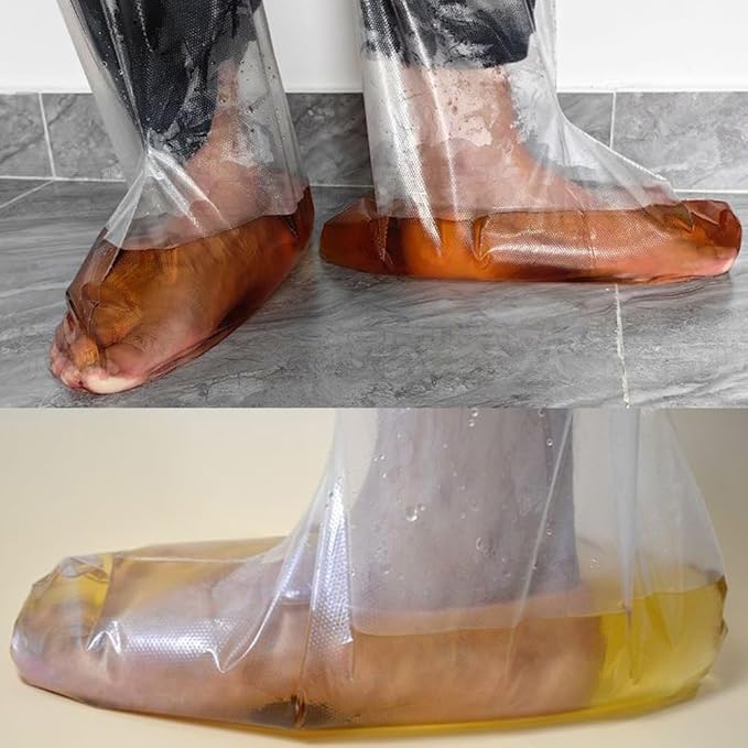 10 Pack Disposable Foot Spa Bags Instead of Pedi Spa Bath Tub Portable Waterproof Footbath Pedicure Water Bags for Tea Oil Pedicure Therapy Soak Skin Healing Ointment Herbal Feet Soak Travel