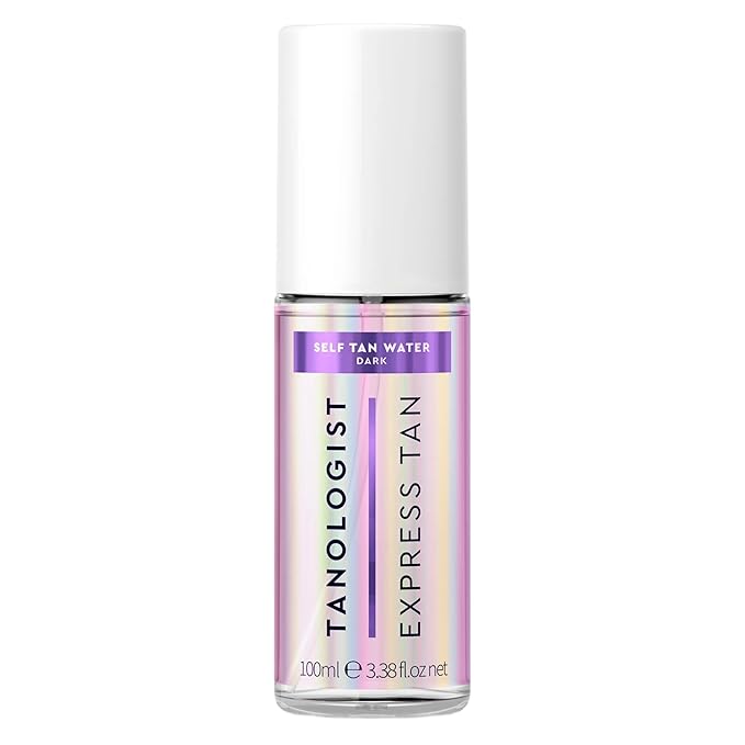 Tanologist Dark Mini Self Tan Water, Clear Self Tanning Water, Travel Size, Streak-Free Tanning Mist, Natural Bronze, No Fake Tan Smell, Clean Ingredients, 3.38 fl. oz/100 ml Bottle