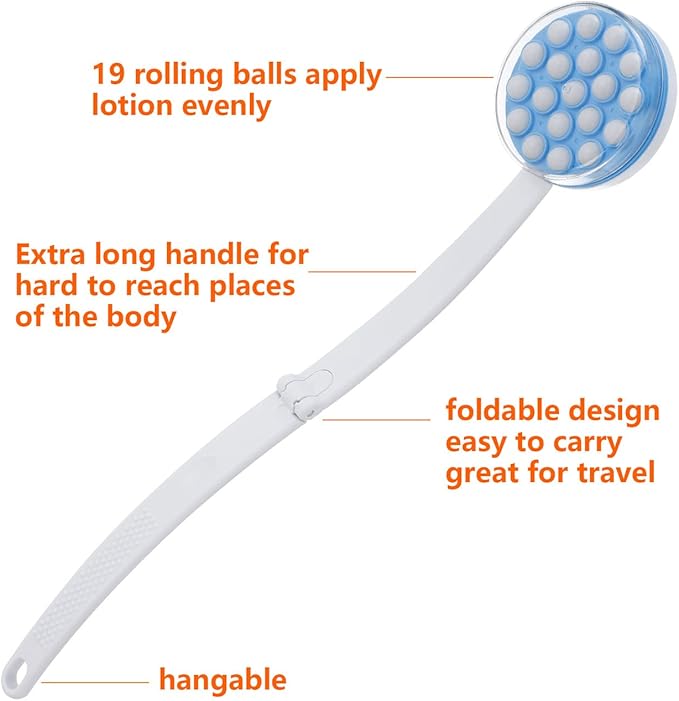 Lotion Applicators for Back - Back Lotion Applicator for Women Men Elderly - Foldable Long Handle Easy Reach Self Apply Body Cream,Sunscreen