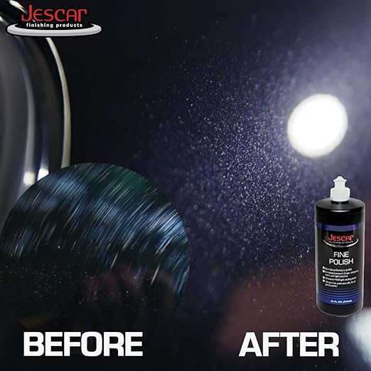 Jescar Fine Polish - 32oz - - Professional Finishing Polish Eliminates Swirls, Holograms, Haze, and Light Scratches, Body Shop Safe, Removes P3000 Grit Sanding Marks. Enhanced Gloss and Clarity