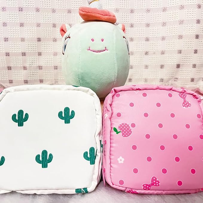 PayPie Sanitary Napkin Storage Bag, Portable Menstrual Pad Bag Tampons Collect Bags, Zipper Nursing Pad Holder Tampon Bag Sanitary Organizer for Women and Girls, 12 * 12 * 4 cm