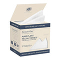 Premium Disposable Face Towels, 10"x12" XL, 90gsm Ultra-Thick 100% USDA Biobased Facial Towel, Gentle for All Skin Types, Magnetic Closure Box with Visibility Window (1 pack of 50ct)