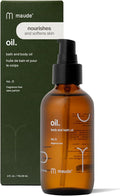 Maude Oil No. 0 - Hydrating Organic Massage + Body Oil - Skin Moisturizer with Jojoba, Coconut + Castor Oil - Rich in Vitamin B + Vitamin E - Relaxing Self Care Gifts (4 fl oz)
