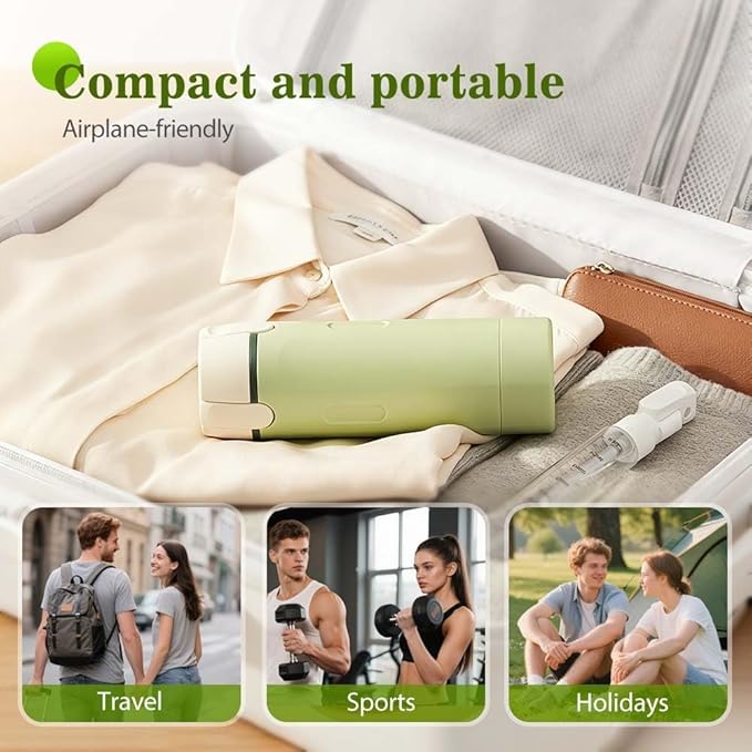 HISKI 4 in 1 Travel Bottles for Toiletries,Portable Travel Toiletries Bottle Set, Portable Containers for Shampoo Lotion Conditioner Cream Transparent with Scale and Label (White+Green-2PCS)