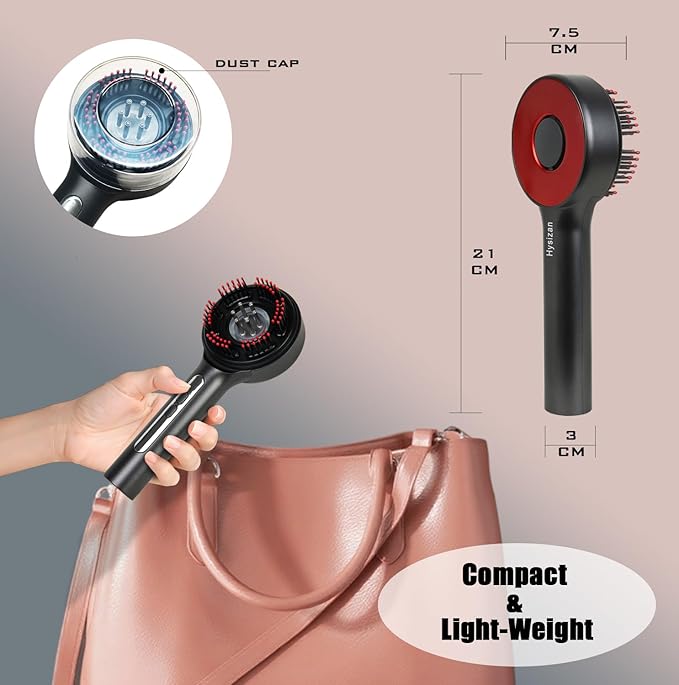 Hair Scalp Massager Comb - Rechargeable Cordless Portable Scalp Care Brush with Essential Oil Applicator, Gentle Scratching & Kneading Massage for Hair & Scalp Nourishment, Fit for Men & Women