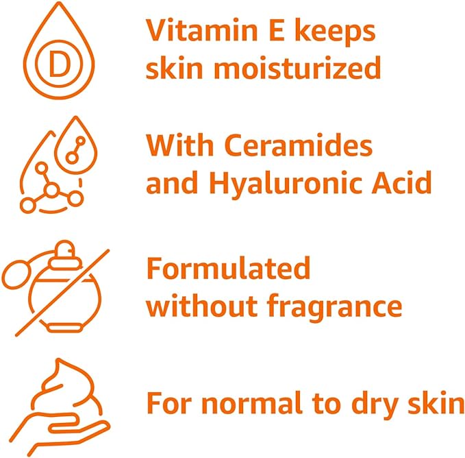 Amazon Basics Hydrating Facial Cleanser, Fragrance Free, with Ceramides, Non-Comedogenic, 12 Fl Oz, Pack of 1