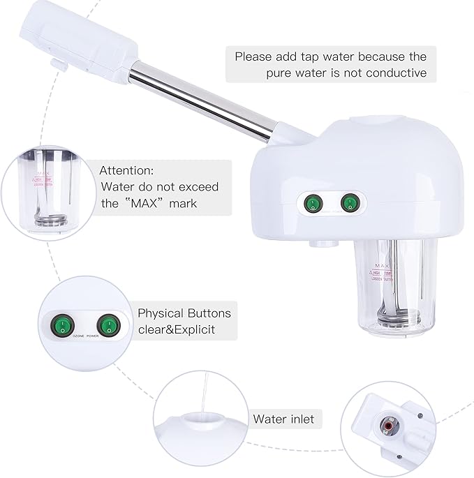 Facial Steamer, Professional Face Steamer for Facial Deep Cleaning, Hot Mist Steam Esthetician Machine for Personal Home Beauty Salon Spa Skin Care