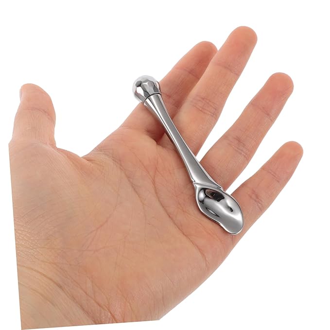 Metal Eye Cream Applicator Stick with Spatula Versatile Skincare Tool for Face Cream for Circulation and Relaxation Silver Color