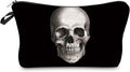 Deanfun Cosmetic Bag for Women, Skull 3D Printed Black Cool Makeup Bags Waterproof Travel Storage Toiletry Bag Accessories Gifts(hzb-42)
