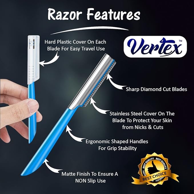 Beard Shaping Razor Tool Mustache Straight Edge Travel Razors Stainless Steel For Eyebrow Grooming Kit Trimmer Blade For Men Bag Use After Black Color Dye Balm Oil Wash Replacement Disposable Clippers