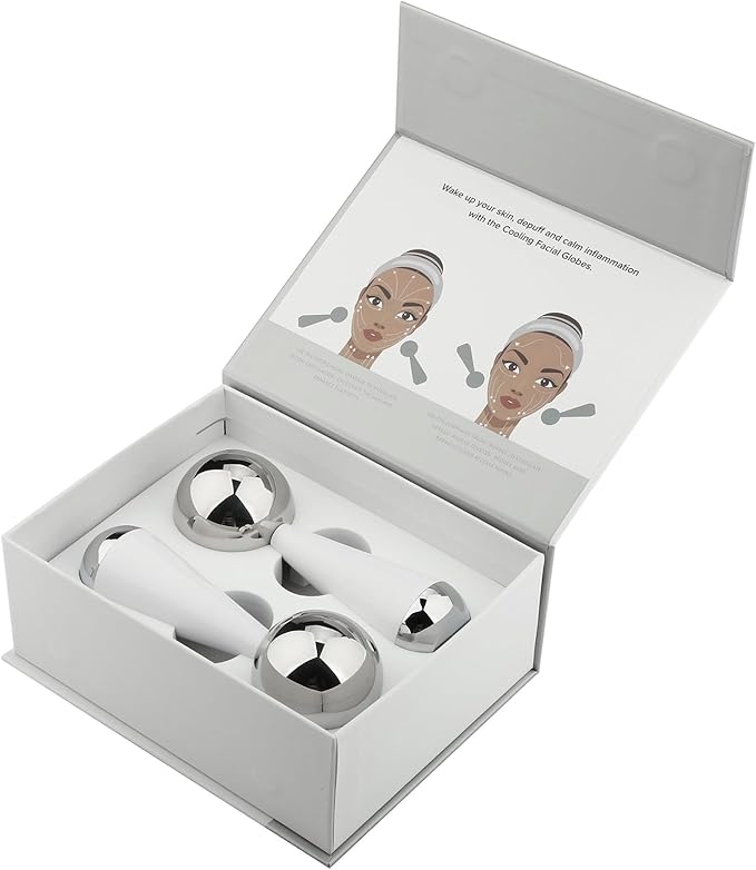 Running man Cryo Sticks for Face - Facial Skin Care Tools for Women Face Eyes, Ice Globes - Cooling Massage Tools, 360 Rotating Unbreakable Stainless Steel Cooling Face Globes