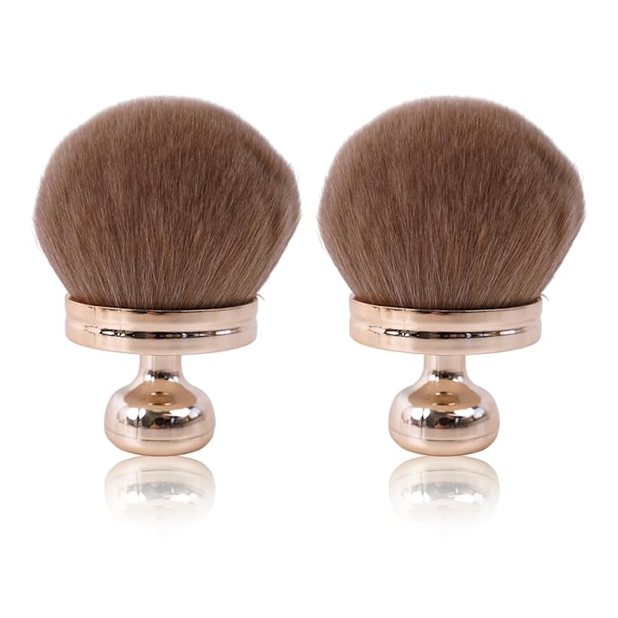 2 Pcs Extra Large Self Tanner Brush 70mm Self Tanning Brush for Body Makeup, Back Tanning Applicator Kabuki Brushes Powder Fondation Bronzer Blending Back Lotion Sunscreen Applicator Stocking Stuffers