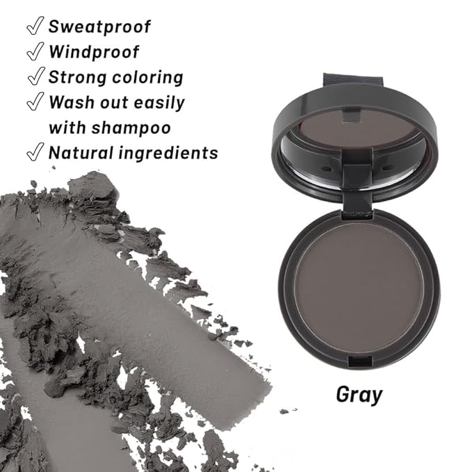 SOVONCARE Hairline Powder - Root Touch Up & Gray Hair Concealer for Men and Women, Instantly Covers Thinning Hair and Bald Spots, Natural-Looking Coverage Gray
