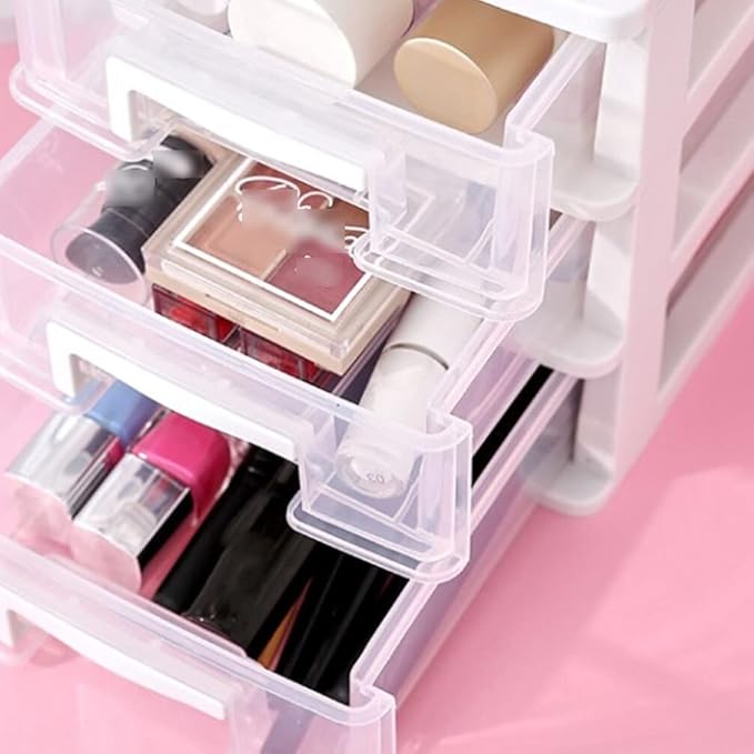 Beaupretty 3 Portable Wardrobe Desk Stationary Organizer Baby Clothes Storage Organizer Storage Bags for Clothes Cosmetic Drawer Organizer Lingerie Panties Hutch White With Drawer Office Sock
