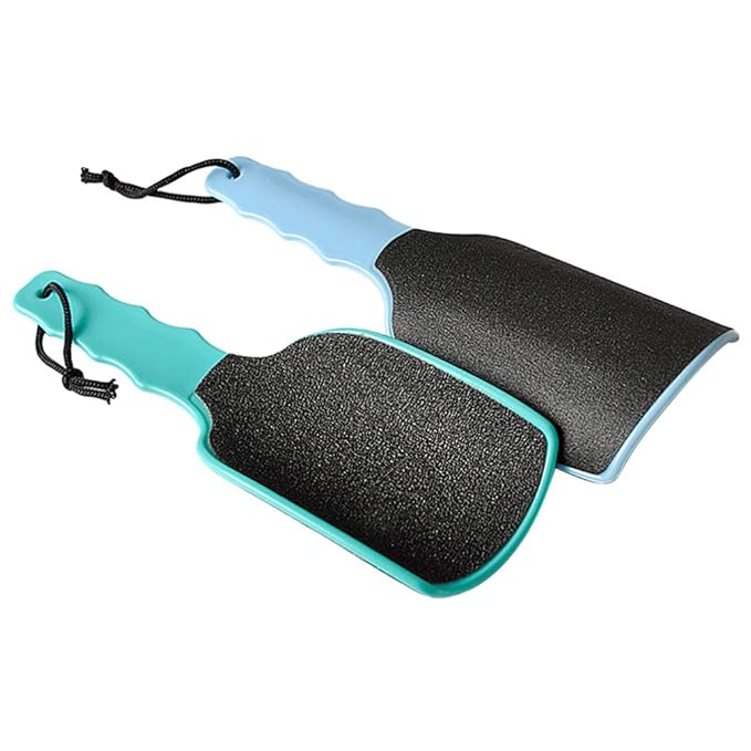Beaupretty Curved Foot File Callus Remover, 2pcs Professional Scrubber Pedicure Tool Kit for Dead Skin (Random Color)