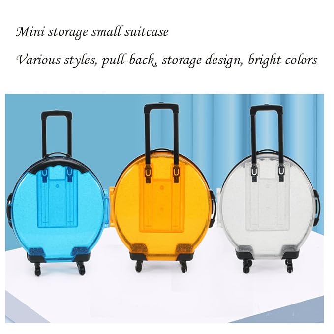 HBZGTLAD 10pcs false eyelashes packaging box pink luggage lashes suitcase mink lashes packing fluffy and curly case empty (D-blue)