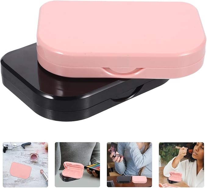 Eyelash Storage Box 3-Pack Reusable False Eyelash Organizer Case with Compact Travel Mirror Lightweight Cosmetic Lash Holder for Easy Portable Storage