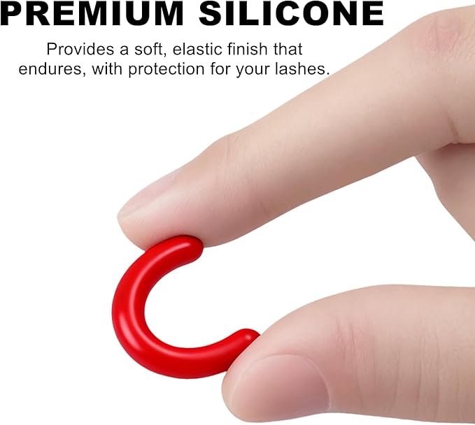 24Pack Compatible with Revlon Eyelash Curler Refills,Red Silicone Eye Lash Curler Refills Compatible with Most Revlon Lash Curlers.