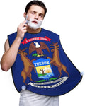Michigan State Flag Print Beard Bib Apron For Men, Beard Hair Catcher For Men Shaving Trimming,Beard Cape Cloth