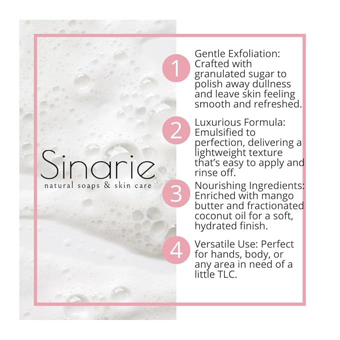 Exfoliating Sugar Scrub for Body – Hydrating Moisturizing Body Polish with Natural Oils – Gentle Spa Skincare for Smooth, Glowing Skin (5 oz., Rose Garden (Rose, Palo Santo & Sandalwood))