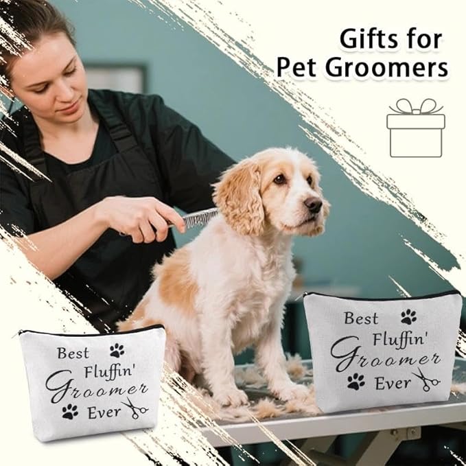 yaozeio Dog Pet Groomer Gift Bag for Women Pet Grooming Bag for Dogs Groomers Birthday Christmas Gifts for Daughter Son Pet Grooming Storage Pouch for Sister Cat Lover Dog Groomer Travel Case