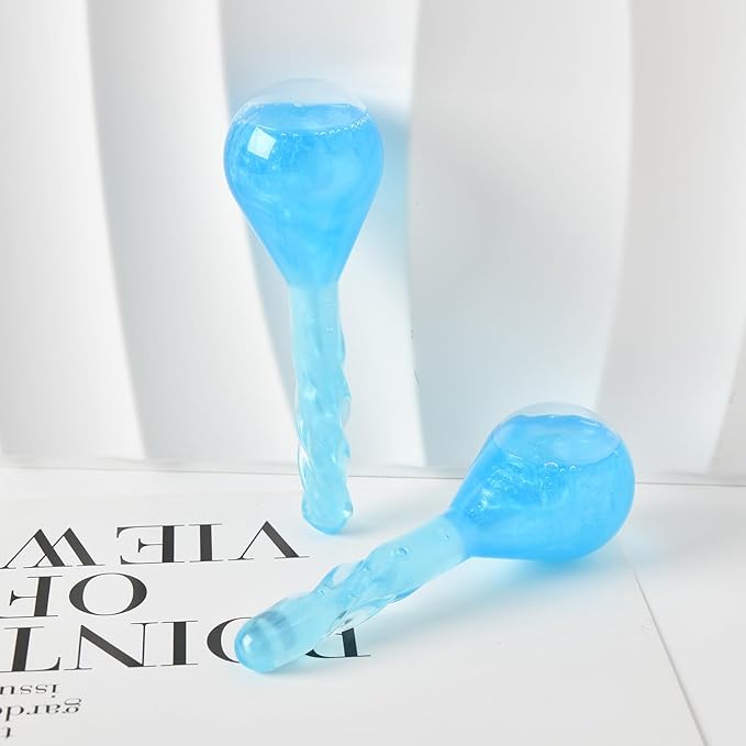 Facial Ice Globes, Cryo Cooling Balls with Anti-Slip Handle for Face, Eyes & Neck, Relaxing Beauty Massage Tool for Soothing and Refreshing Skincare Routine, Quicksand Blue