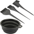4 Pcs Hair Dye Color Brush and Bowl Set, Includes Mixing Bowl, Tint Comb and Brushes, Professional Salon Highlighting Tools for Hair Dyeing