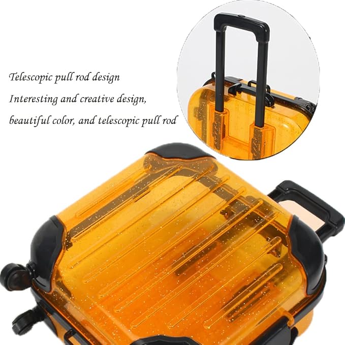HBZGTLAD 10pcs false eyelashes packaging box pink luggage lashes suitcase mink lashes packing fluffy and curly case empty (C-red)